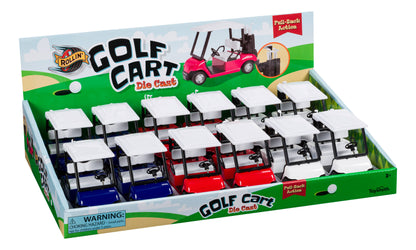 Rollin' Pull-Back Golf Cart-Toy Car, Die Cast