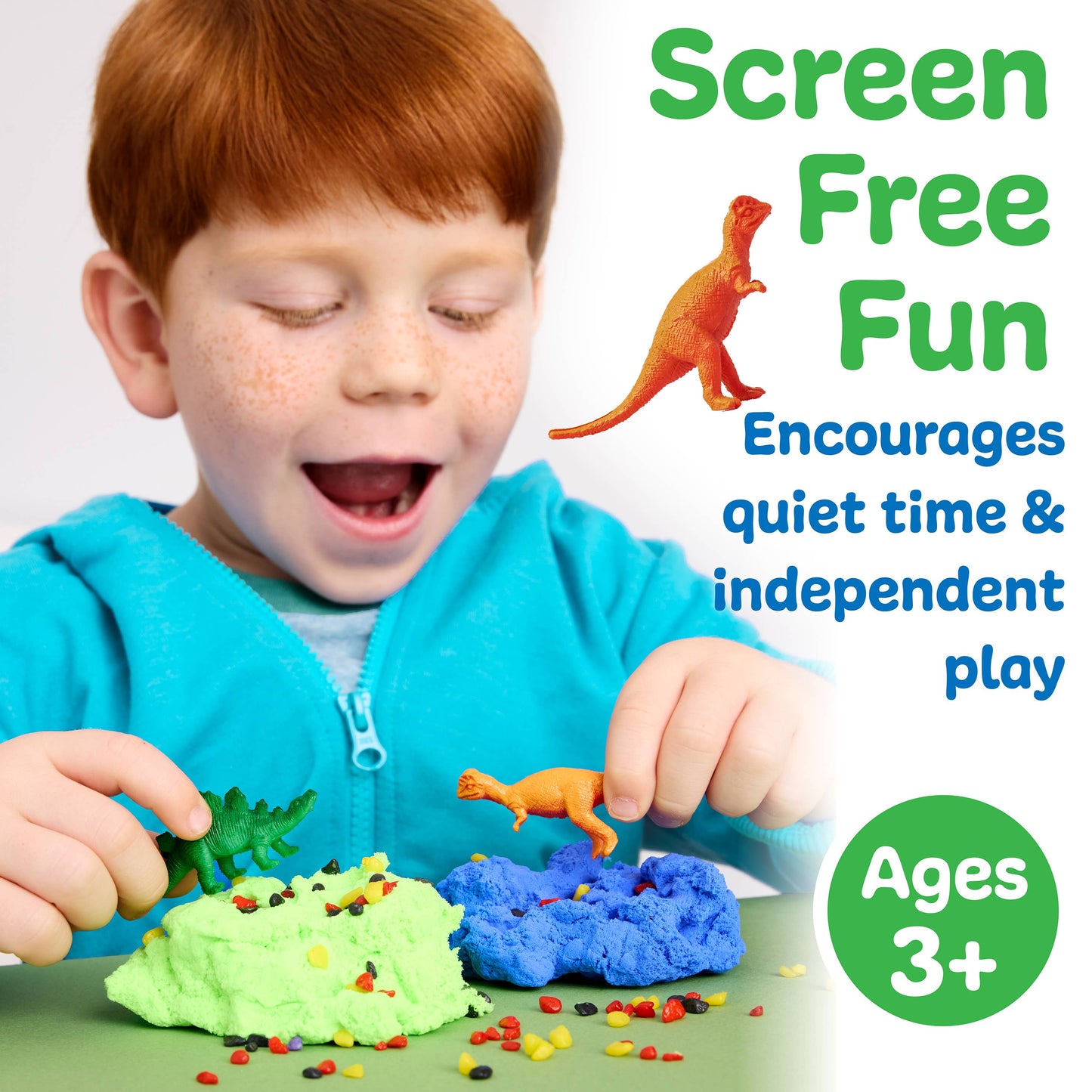 Sensory Mini Play Kit Jar with Cloud Clay | Dinosaur