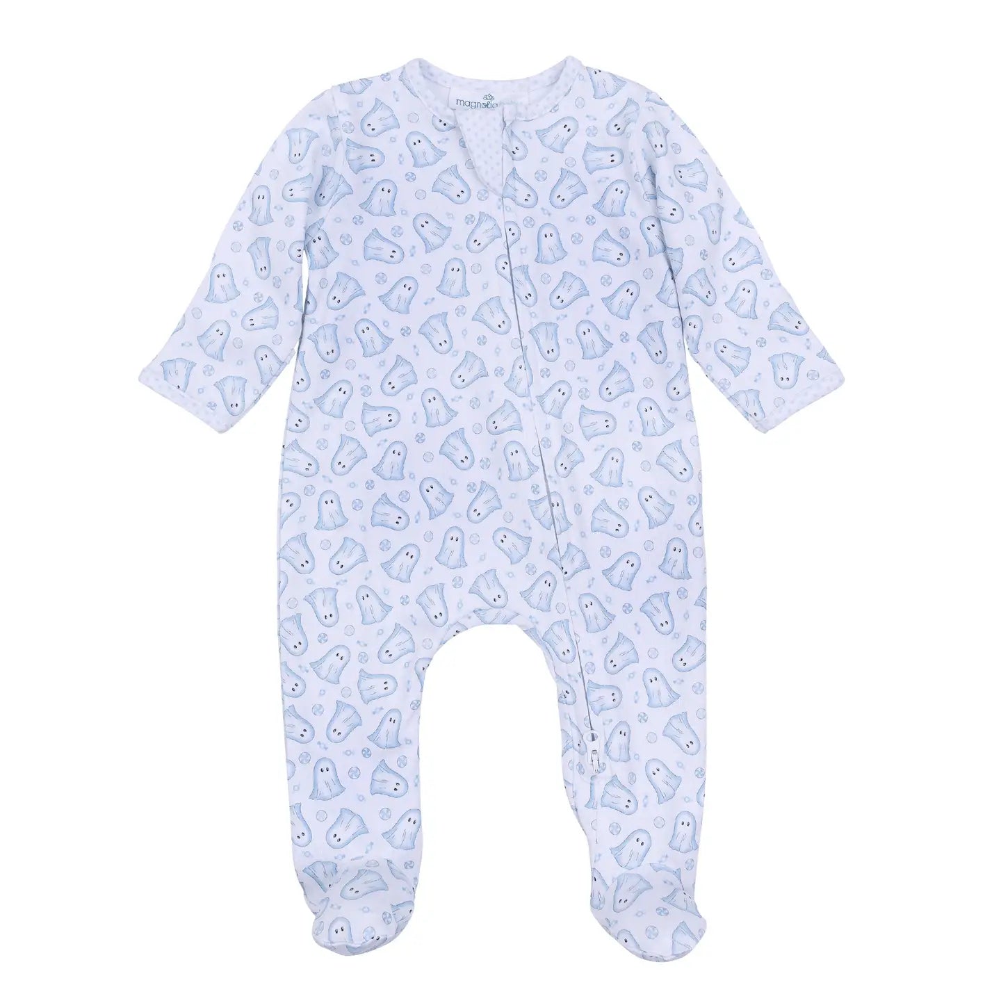 My Little Boo Blue Zipper Footie