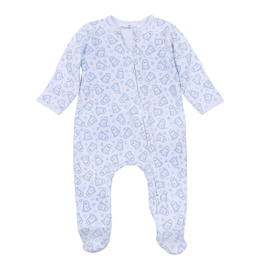 My Little Boo Blue Zipper Footie
