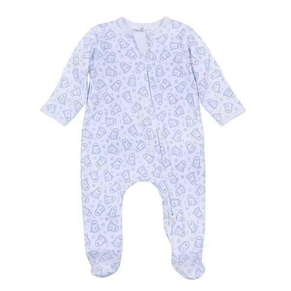 My Little Boo Blue Zipper Footie