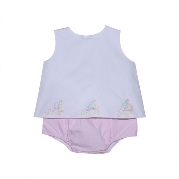 Bailey Diaper Set | Pink Sailboat