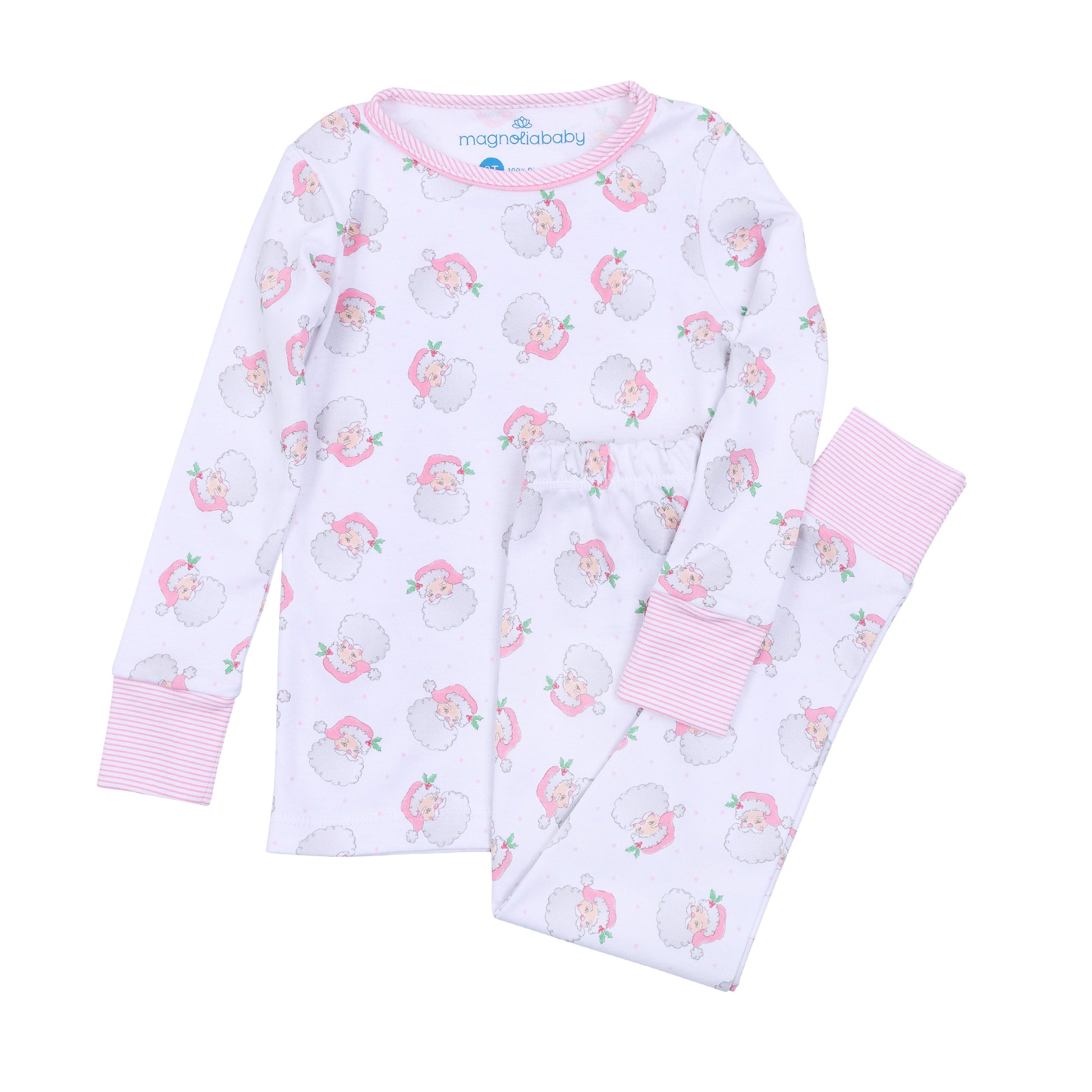 Santa Baby Long Sleeve Pajamas | Pink