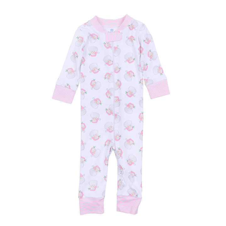 Santa Baby Zipper Pajama | Pink