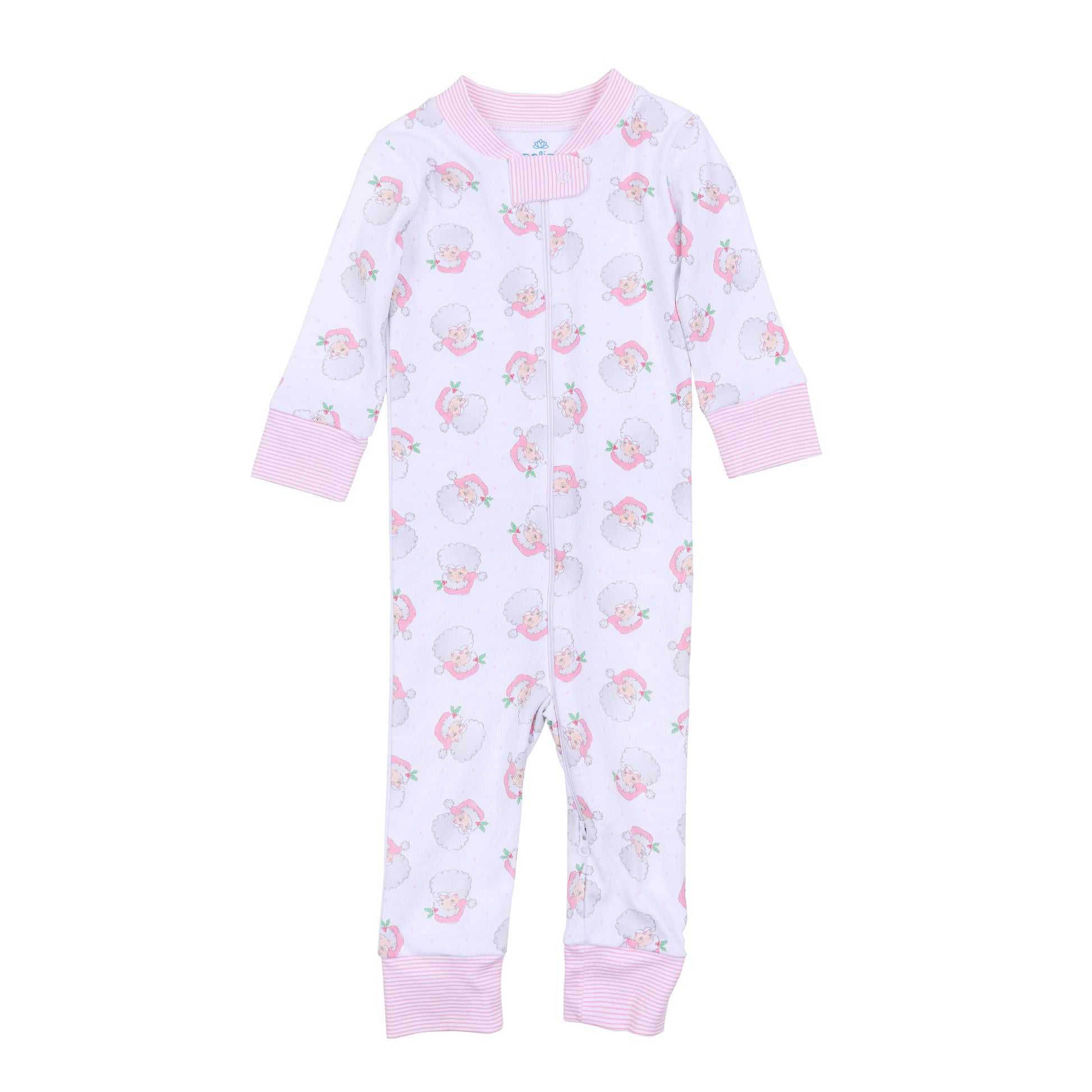 Santa Baby Zipper Pajama | Pink