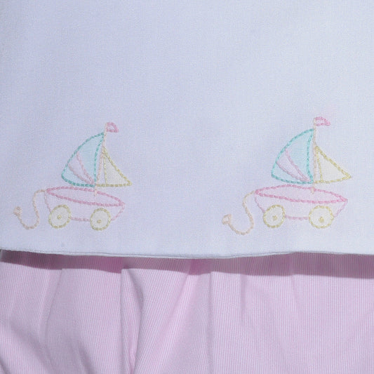 Bailey Diaper Set | Pink Sailboat