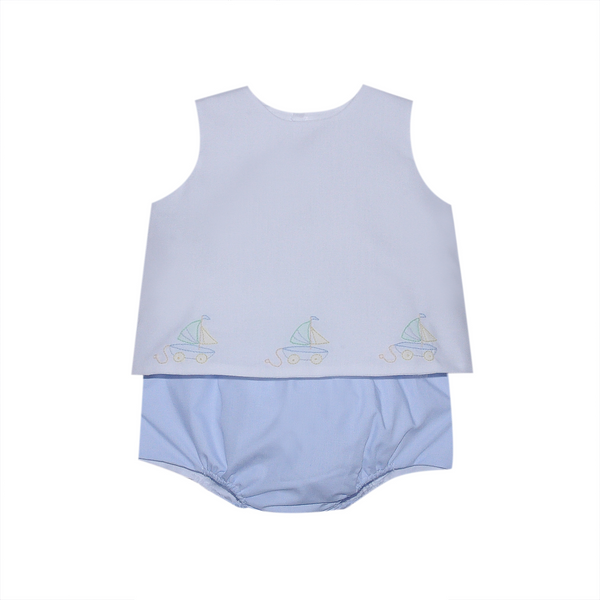 Bailey Diaper Set | Blue Sailboat