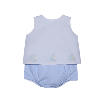 Blue Bailey Diaper Set | Sailboat