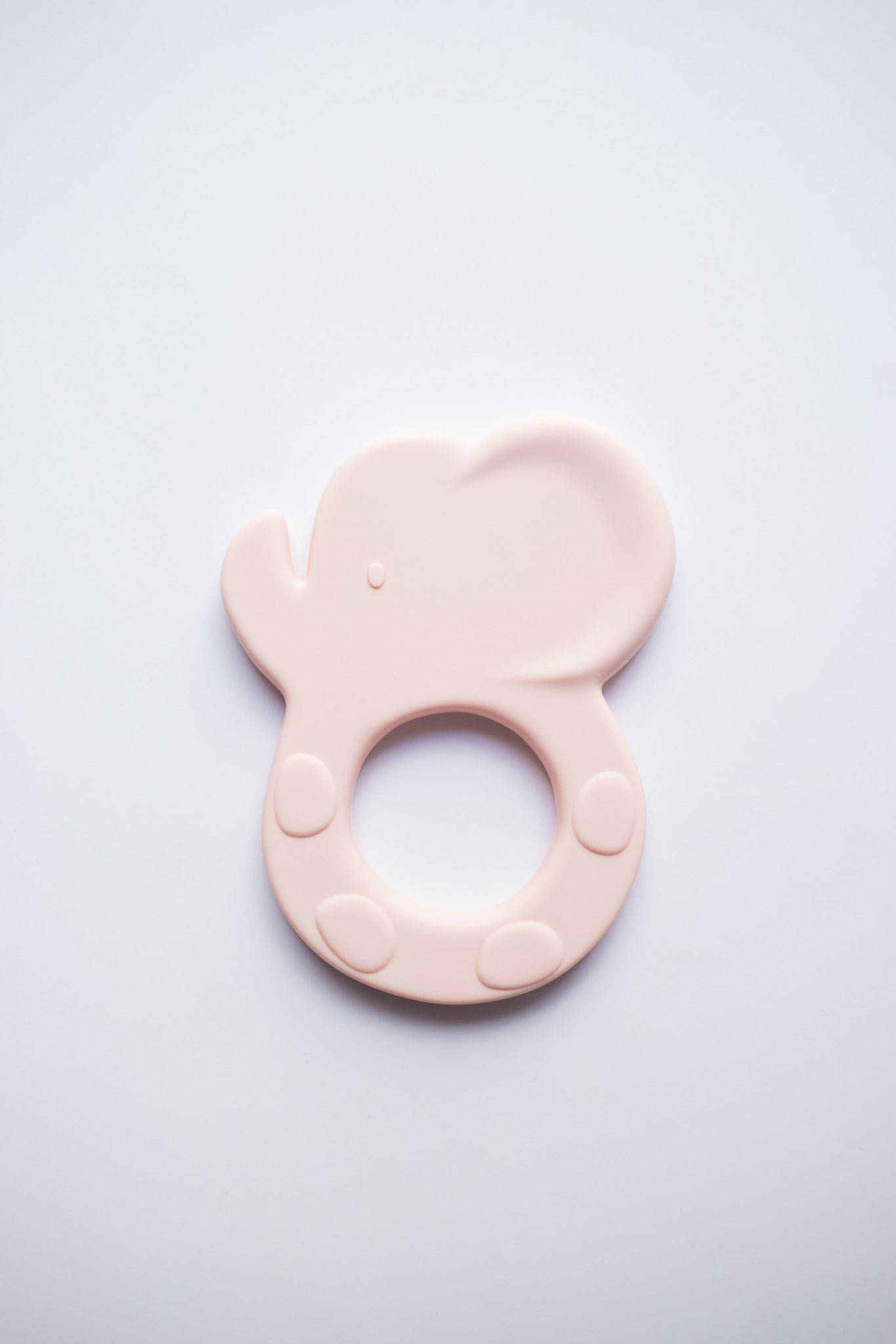 Silicone Elephant Teething Ring | Pale Pink
