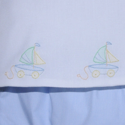 Blue Bailey Diaper Set | Sailboat