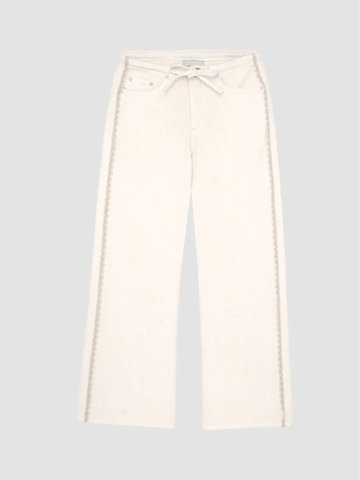 Frankie Low-Slung Wide Leg Jeans | Sugar Cookie