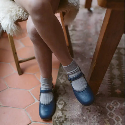 Scalloped Mary Jane | Navy