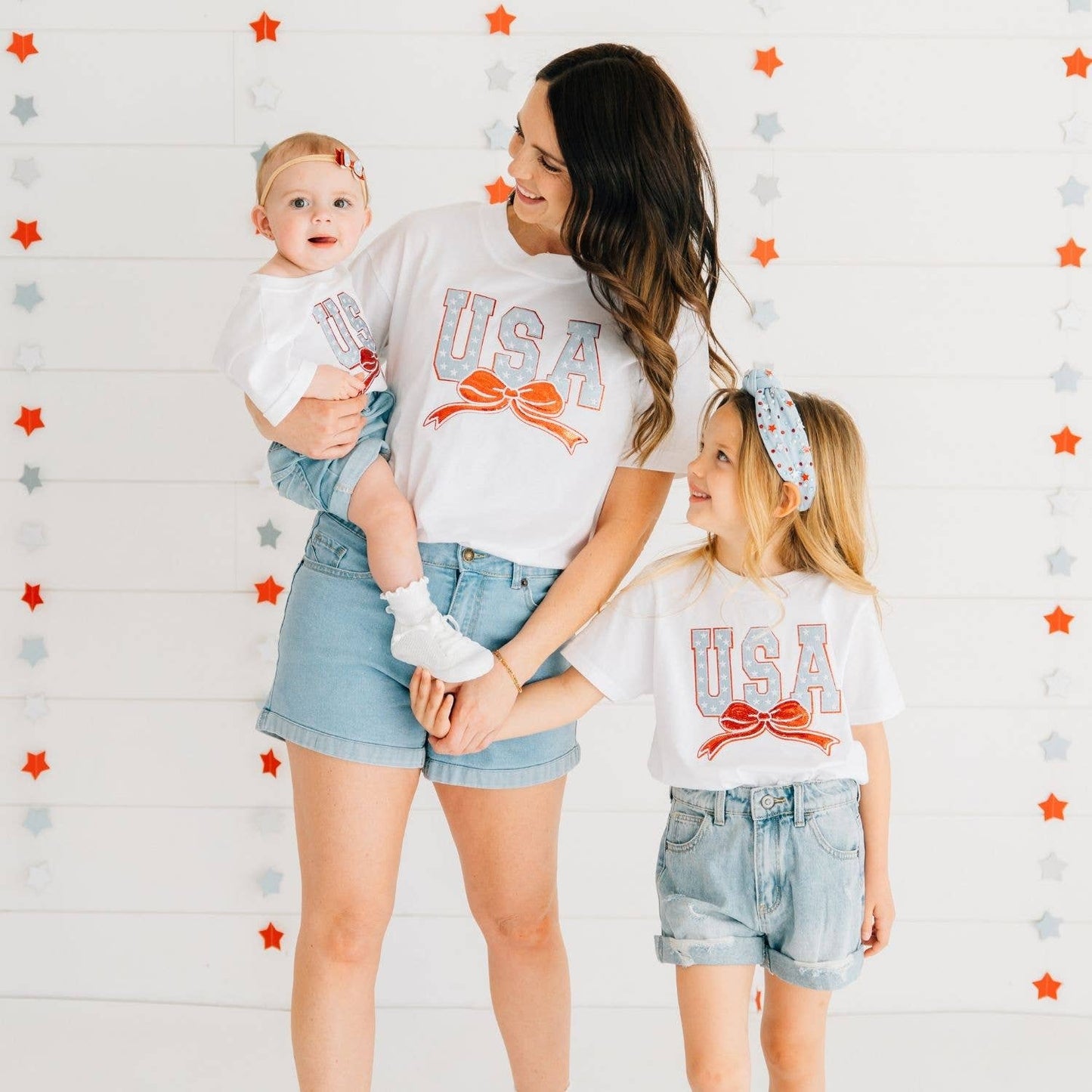 USA Stars Gemstone Headband - Fourth of July - Mommy & Me