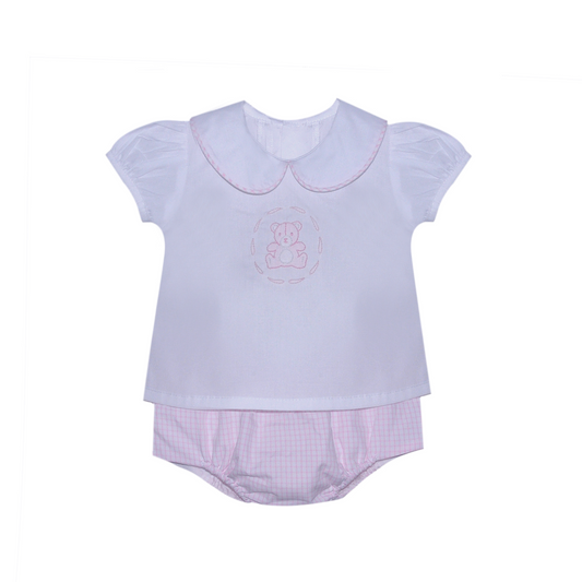 Bailey Diaper Set | Pink Teddy