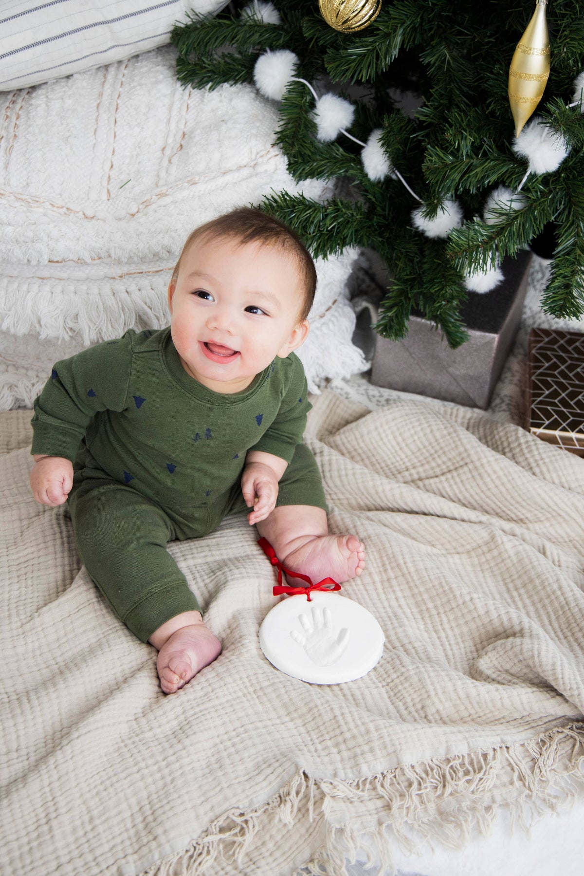 Baby Handprint or Footprint Christmas Ornament Kit