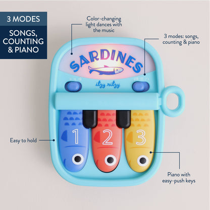 Bitzy Tunes Light-up Interactive Piano Toy | Sardines