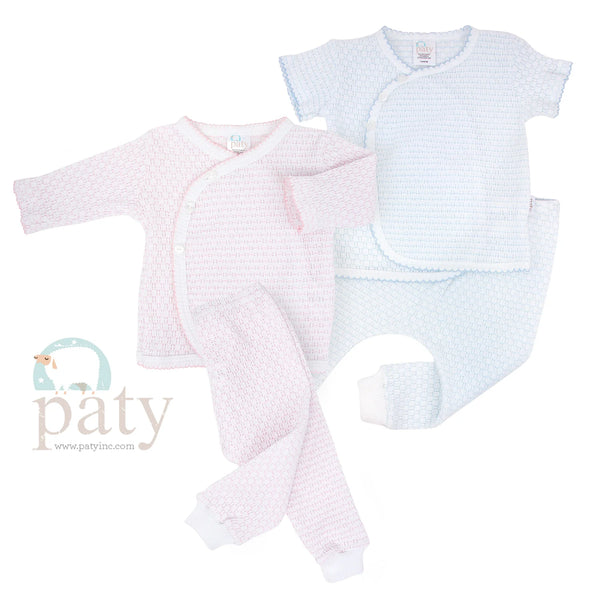 Long Sleeve Kimono Set | Pink Pinstripe
