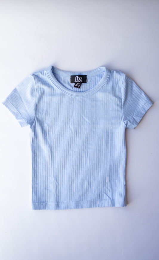 Ribbed Baby Tee | Periwinkle