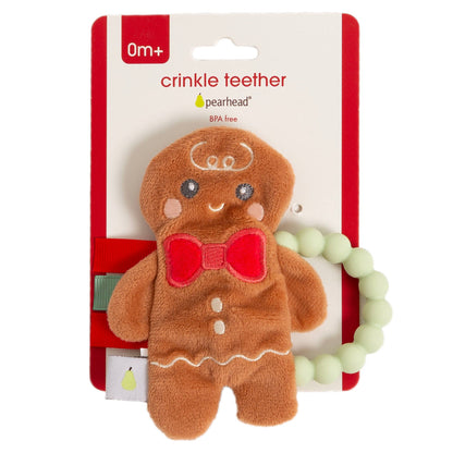 Baby Crinkle Teether Toy | Gingerbread