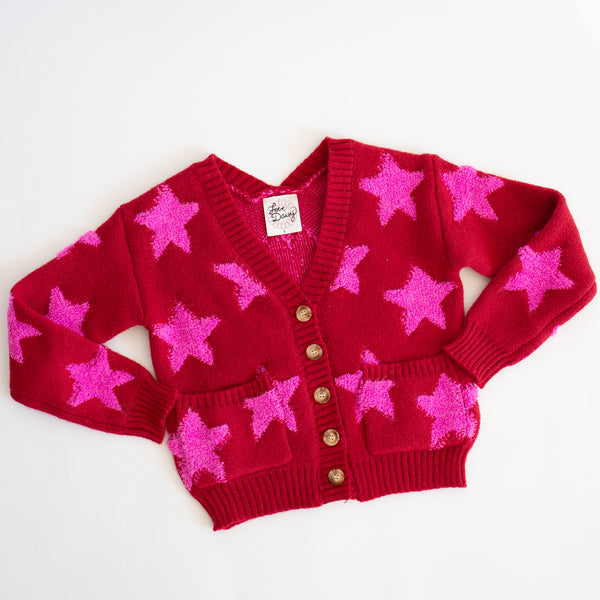 Star Cardigan | Scarlet + Pink