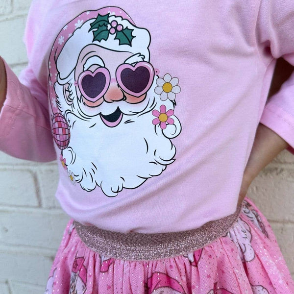 Disco Santa Christmas Long Sleeve Shirt