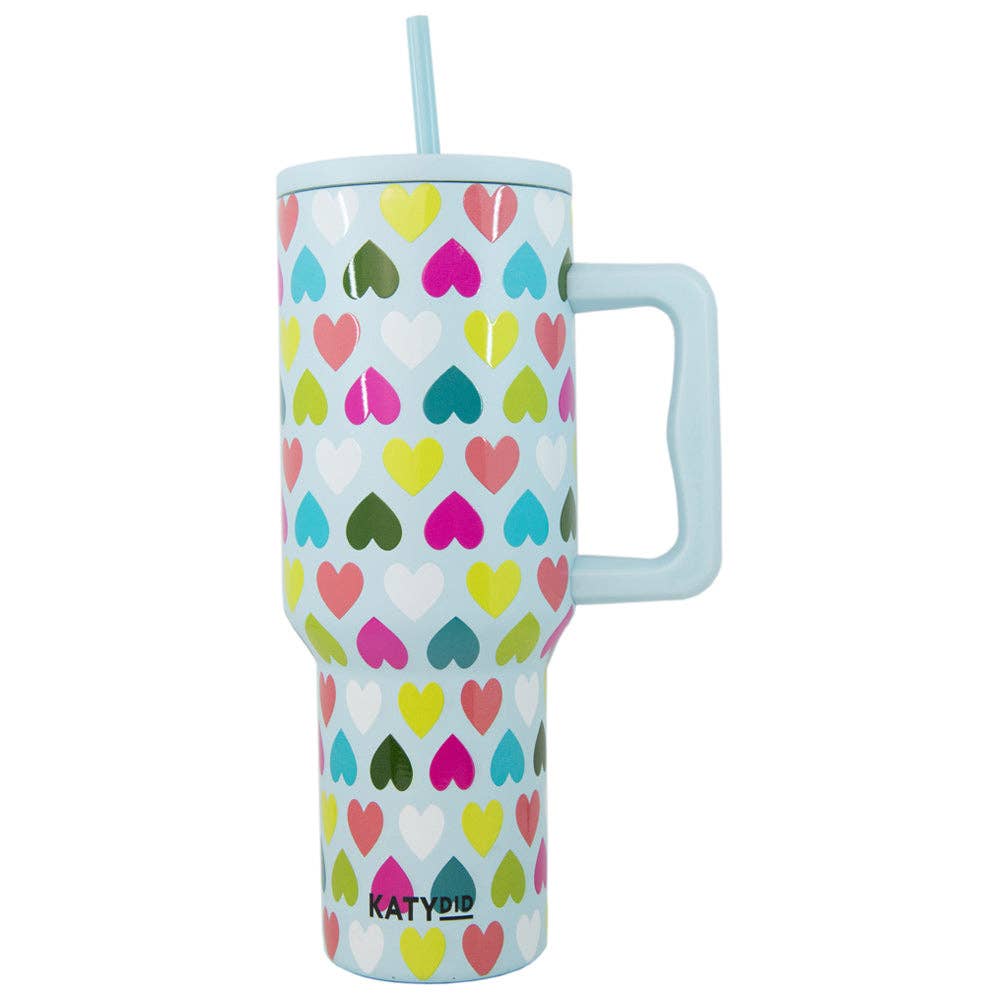 Multicolored Hearts Tumbler Cup | Mint