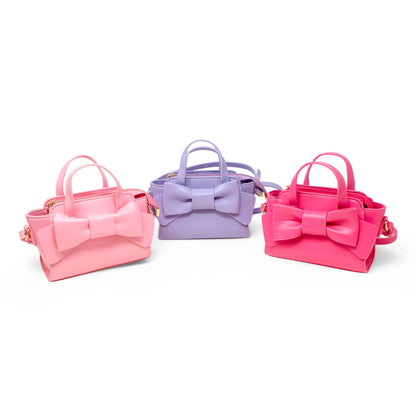 Big Bow Baguette Handbag | Hot Pink