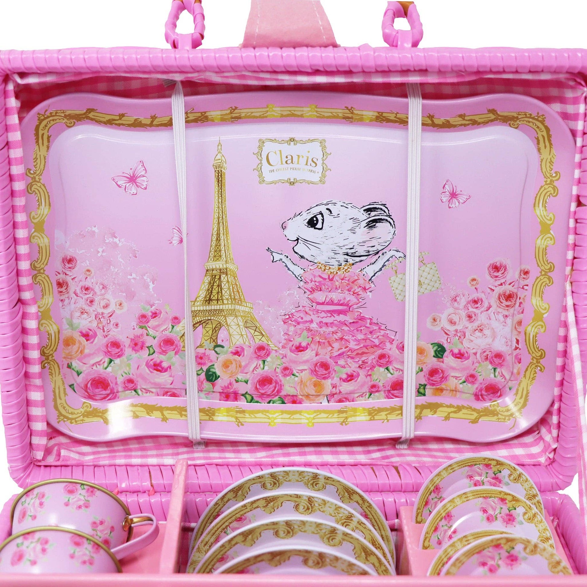 Claris The Chicest Mouse In Paris Picnic Basket Tea Set | Pack of 2