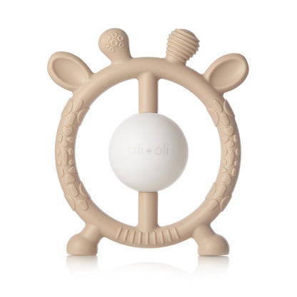 Giraffe Teething Rattle | Taupe