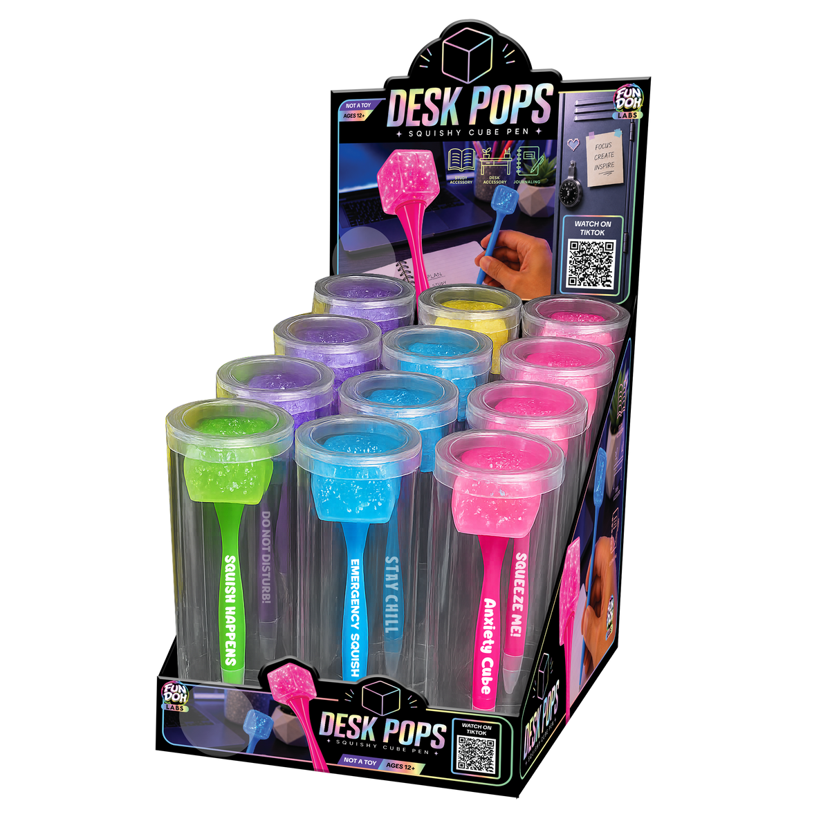 Fun Doh Squishy Cube Toy Pen | Assorted