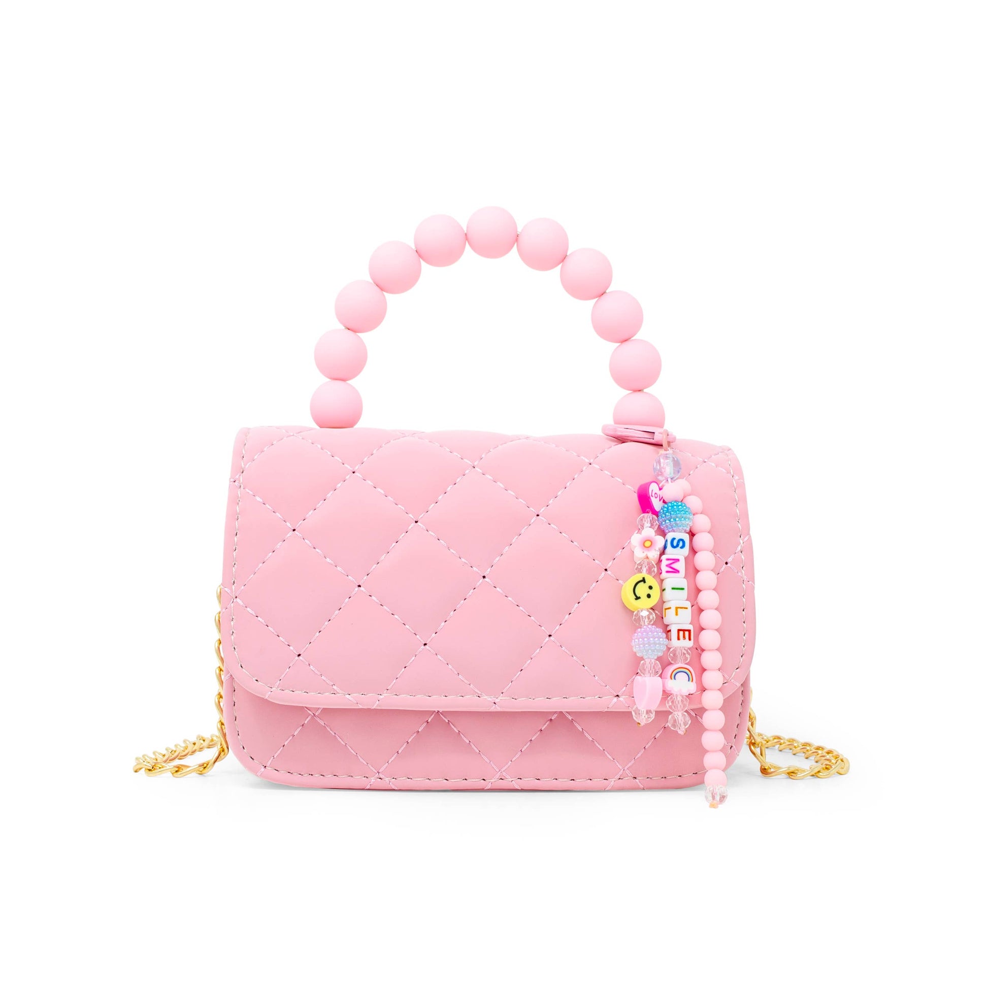Pearl Handle Message Charm Handbag | Lavender