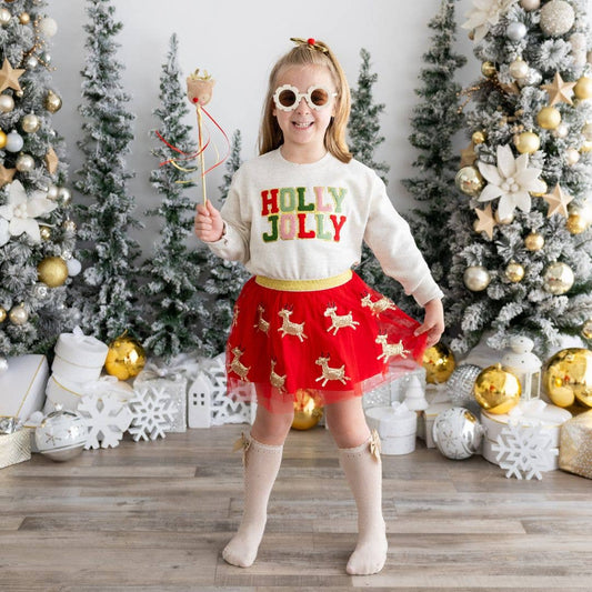 Reindeer Sequin Christmas Tutu