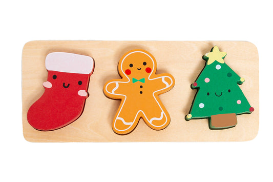 3 Piece Wooden Holiday Puzzle