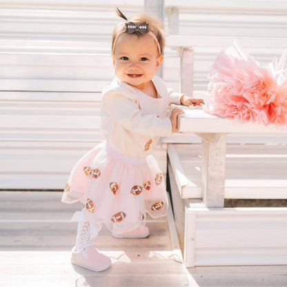 Mini Sequin Footballs Tutu Skirt