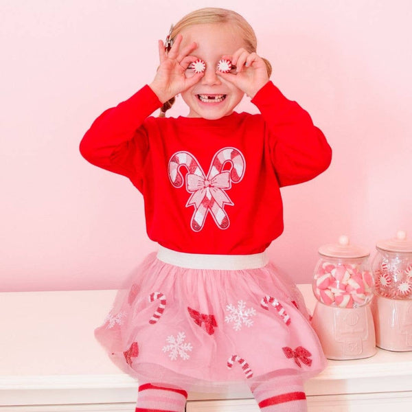 Candy Cane Patch Christmas Sweatshirt