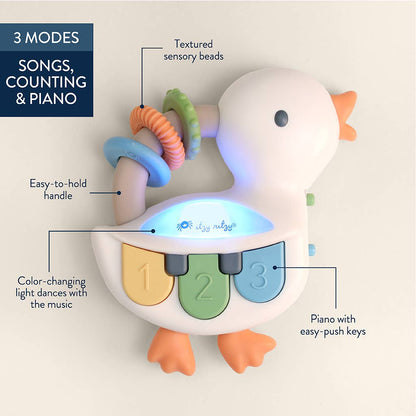 Bitzy Tunes™ Goose | Light-up Piano Toy