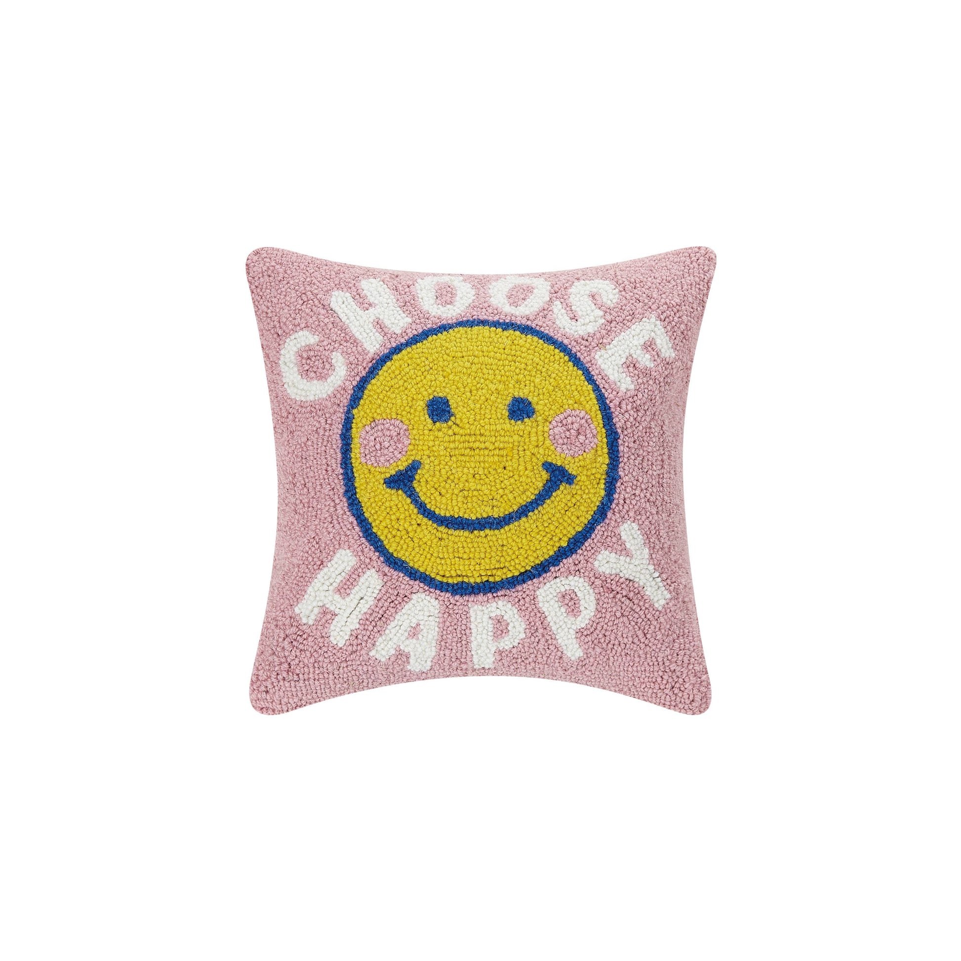 Choose Happy Hook Pillow