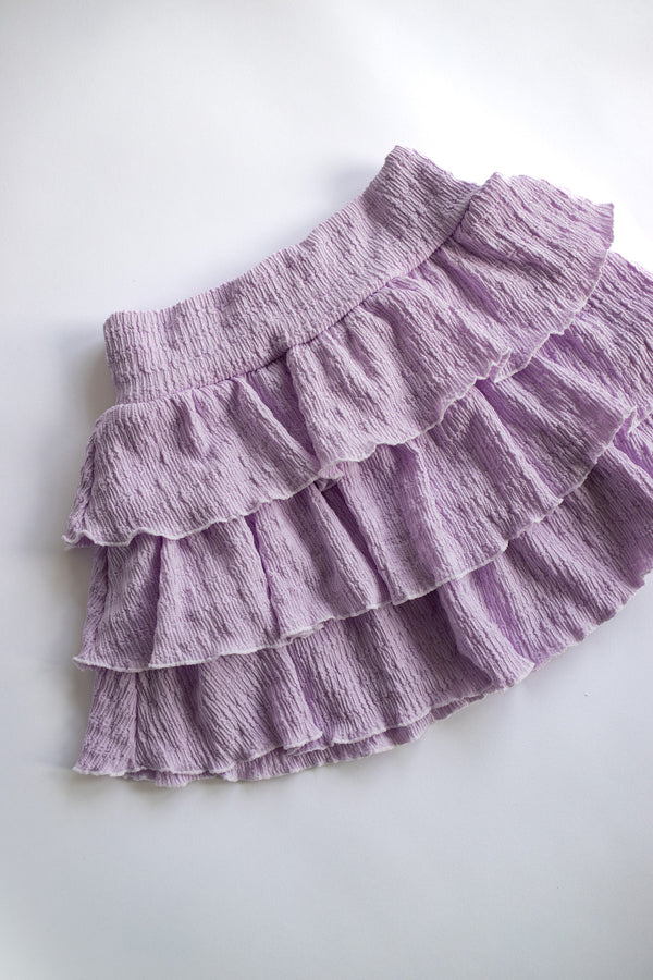 Crinkle Tiered Skirt | Lavender