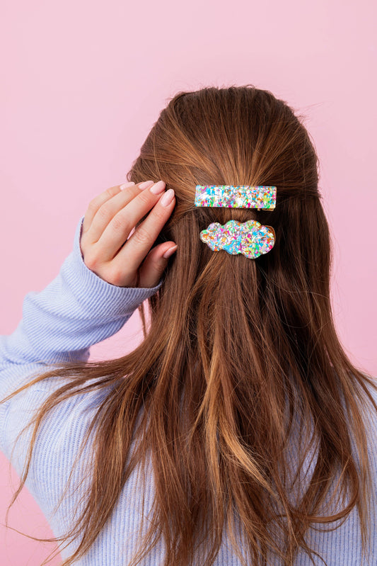 Hair Clip Set - Colorful Confetti - Set of 2