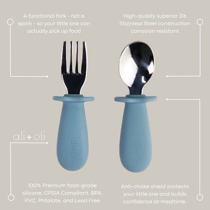 Spoon & Fork Learning Set | Blue