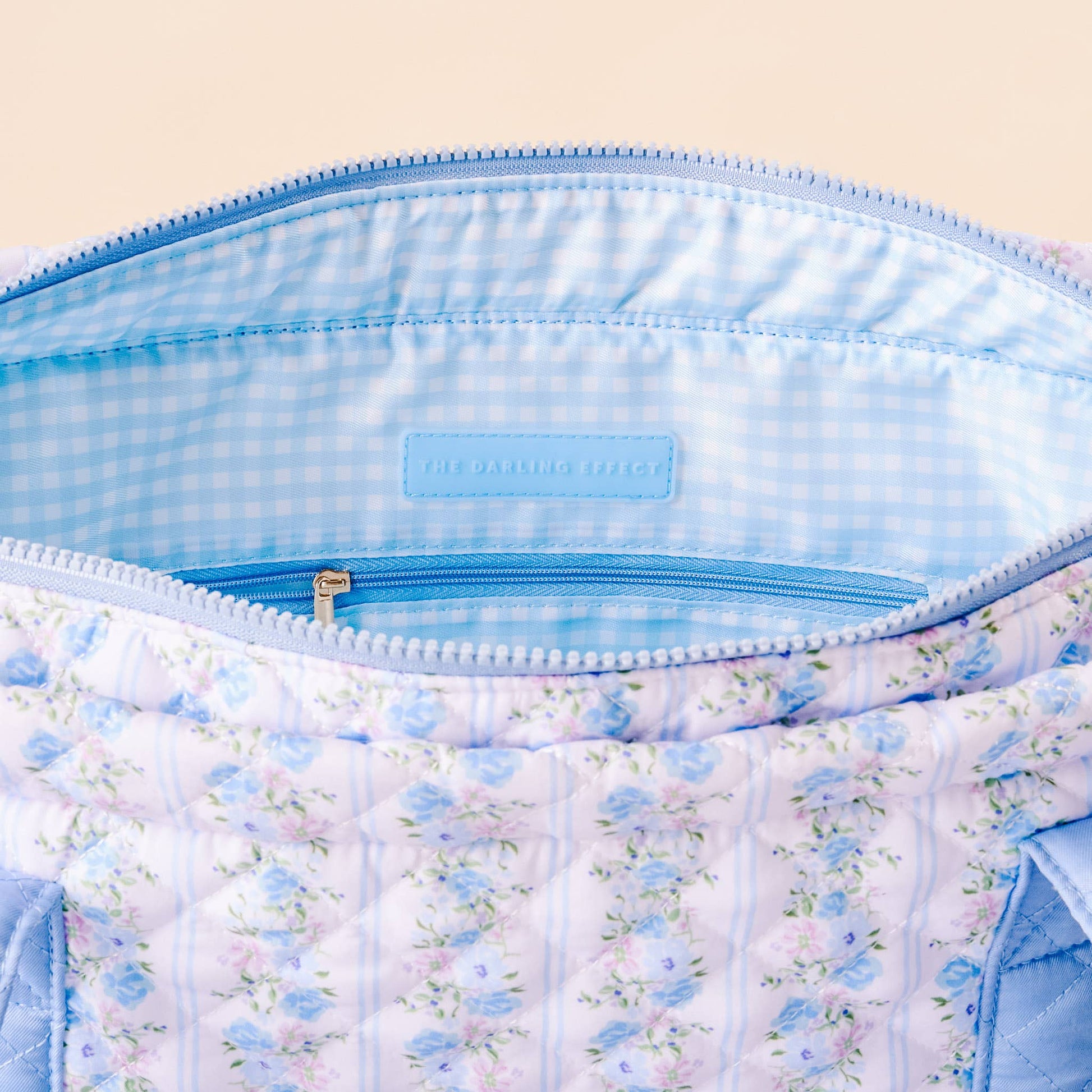 The Everyday Quilted Tote Bag-Petal Parade Blue