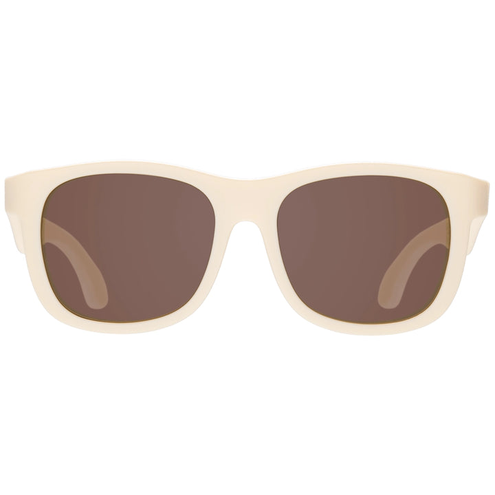 Navigator Sunglasses | Sweet Cream with Amber Lens