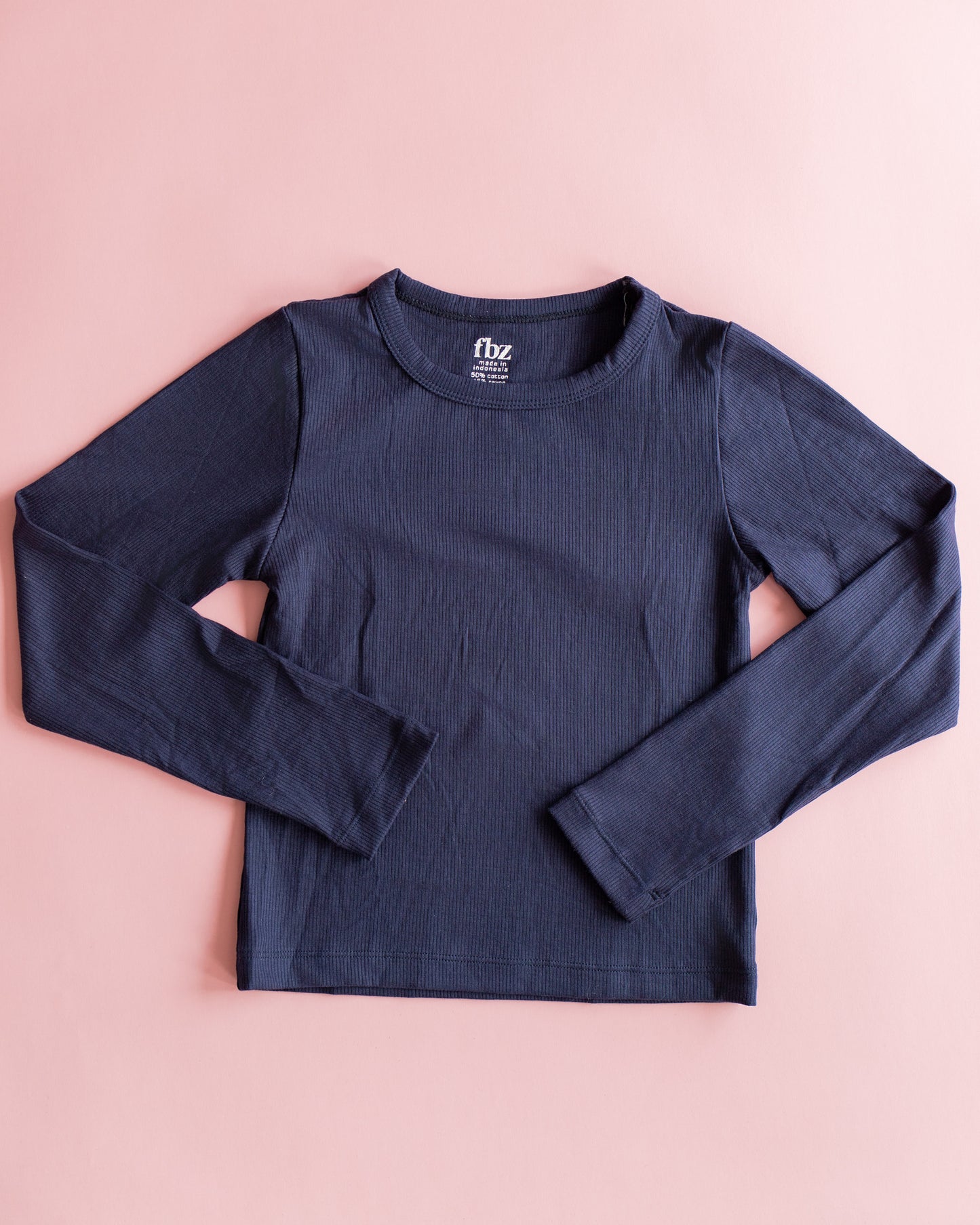 Rib Long Sleeve | Navy