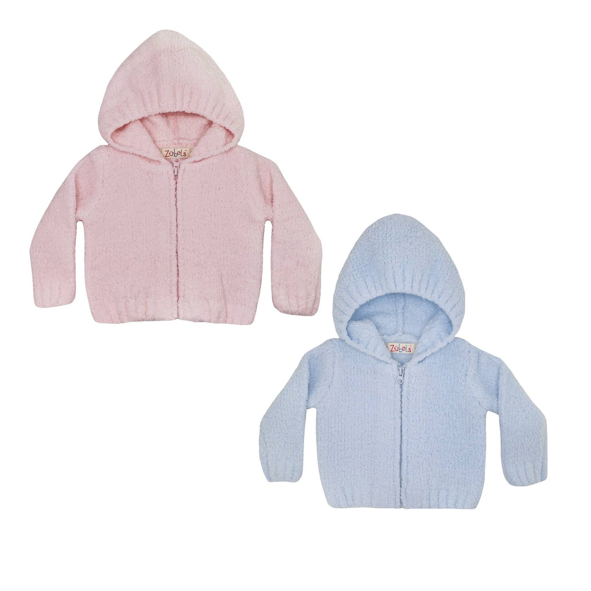 Chenille Hooded Zip Up Sweater