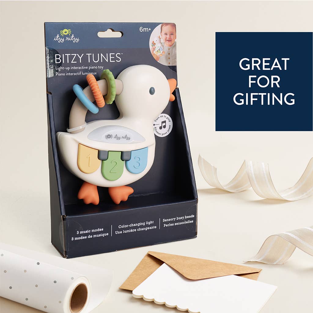 Bitzy Tunes™ Goose | Light-up Piano Toy