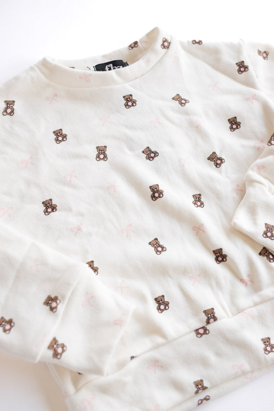 All Over Print Crewneck Sweatshirt | Teddy Bows