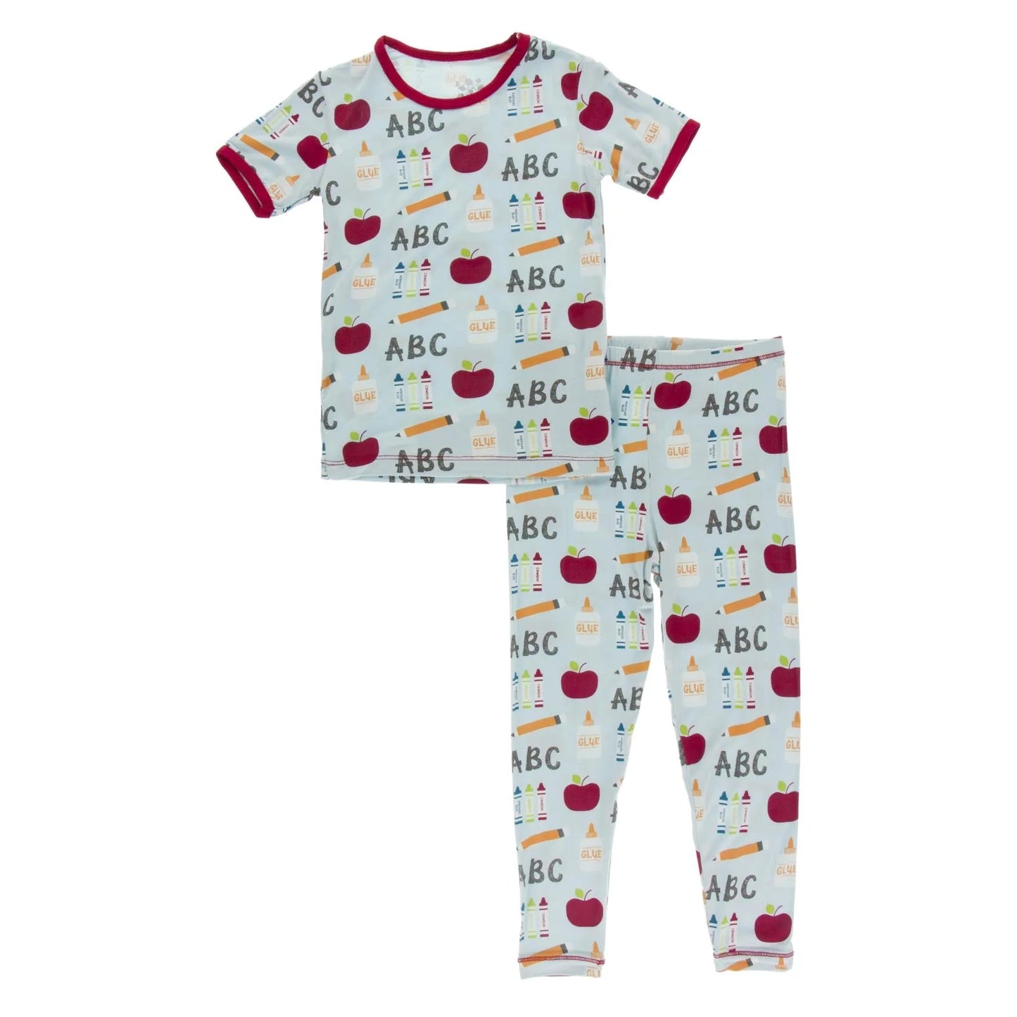 Short Sleeve Bamboo Pajama Set | First Day of School