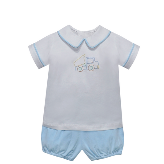 White + Blue Aubrey Short Set | Truck