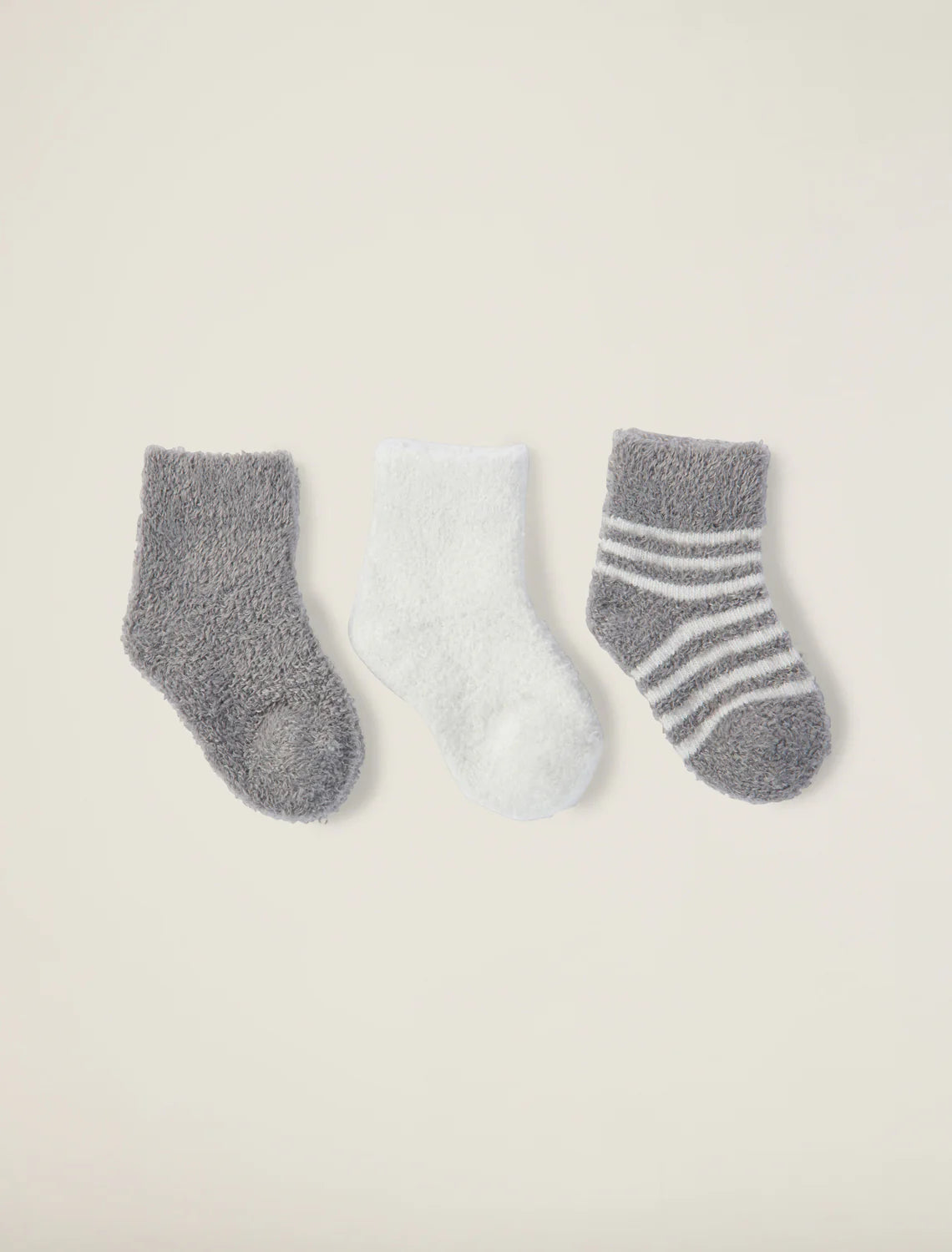 CozyChic 3 Pair Infant Sock Set | Pewter