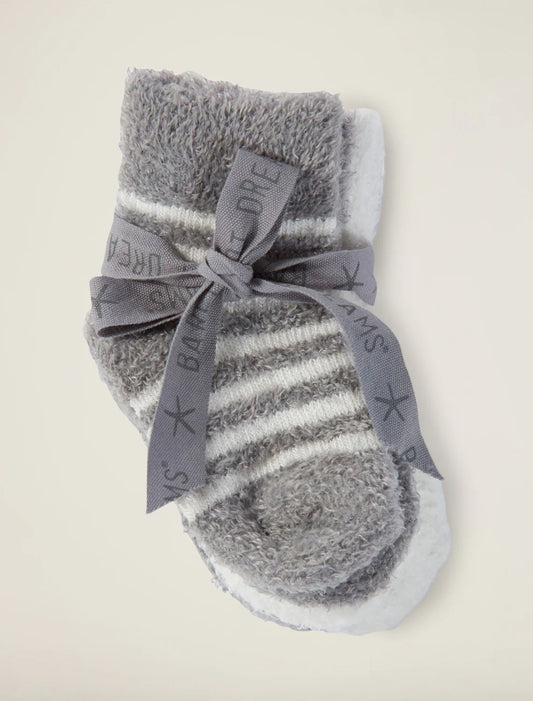 CozyChic 3 Pair Infant Sock Set | Pewter